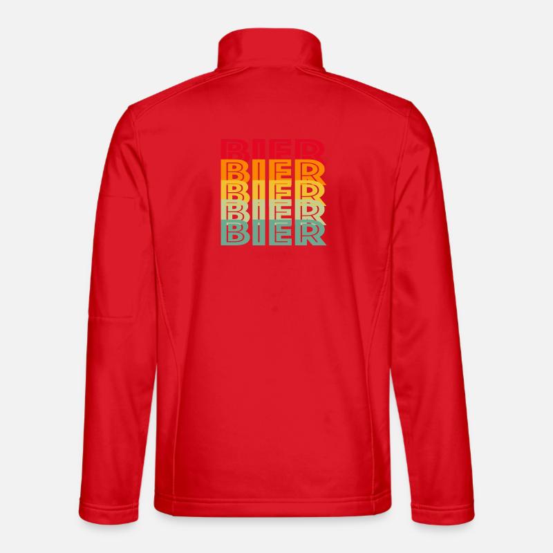 Retro Bier Design - Bierliebhaber  - Unisex Softshelljacke - Rot