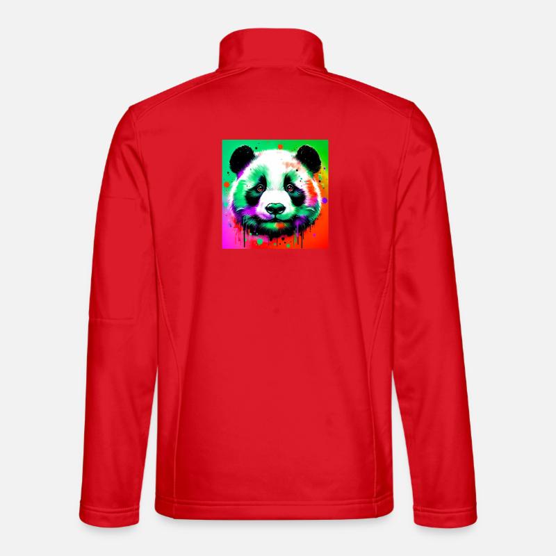 panda - Unisex Softshell Jacket - red