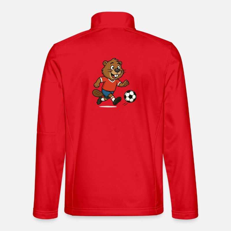 biber-fussball - Unisex Softshelljacke - Rot