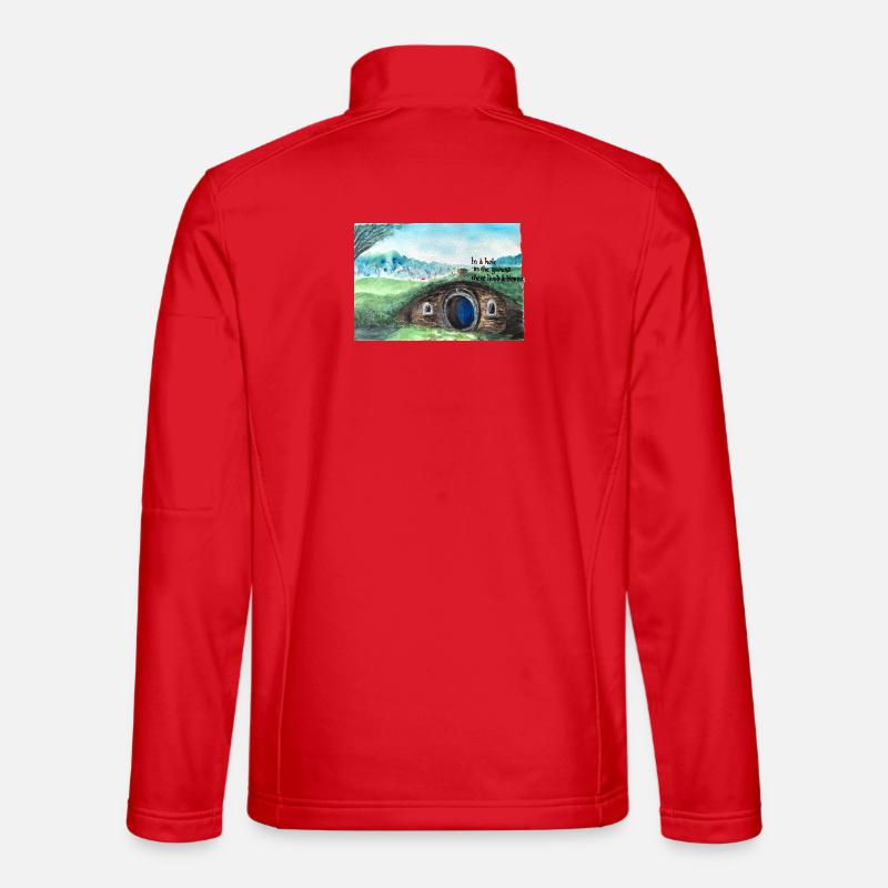 Tolkien Hole Landschaftskunst - Unisex Softshelljacke - Rot