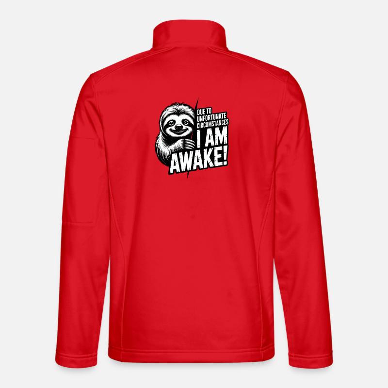 Due To Unfortunate Circumstances Sloth - Unisex Softshell Jacket - red