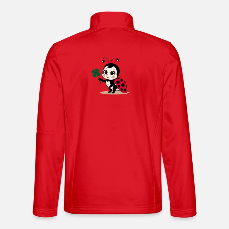 Ladybug Shamrock Lucky Charm Luck Unisex Softshell Jacket