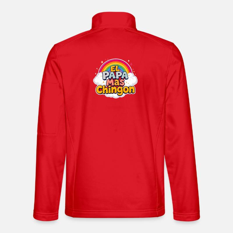 El Papa Mas Chingon - Unisex Softshelljacke - Rot