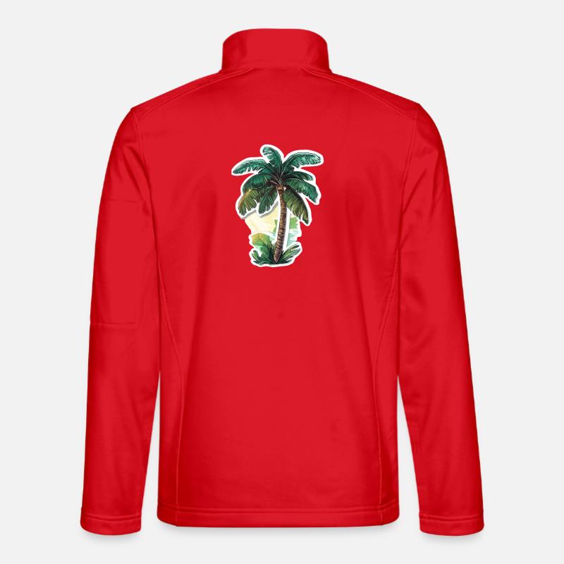 Palm tree - Unisex Softshell Jacket - red