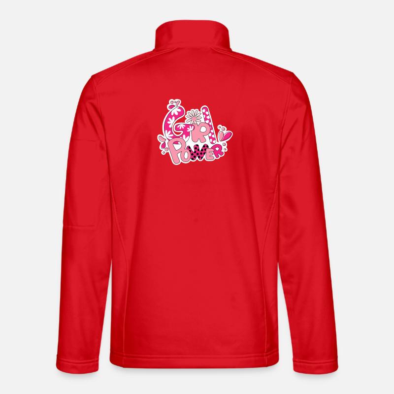 Mädchen-Flower-Power - Unisex Softshelljacke - Rot