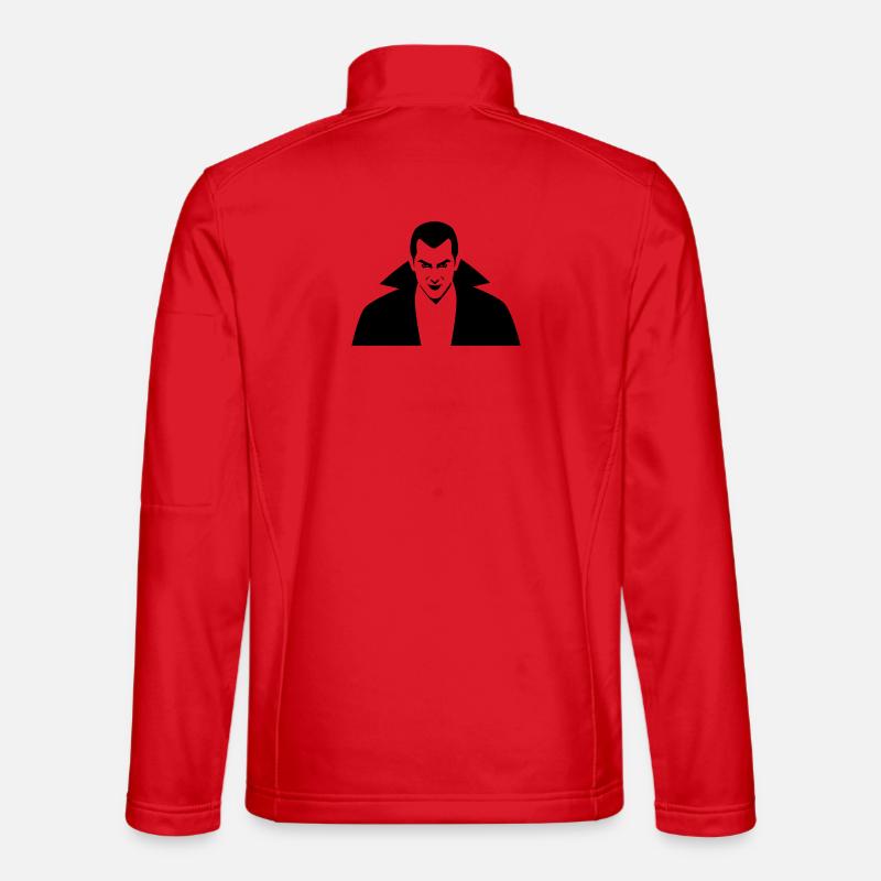Vampir Illustration - Unisex Softshelljacke - Rot