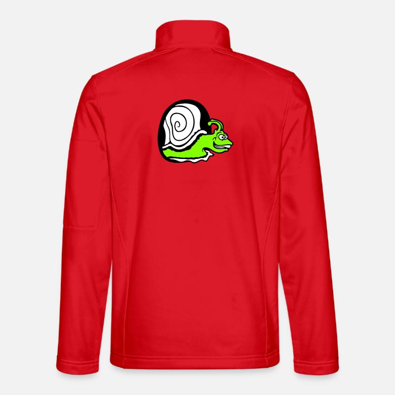 snail peeks hole wall mouse hole funny silly Unisex Softshell Jacket