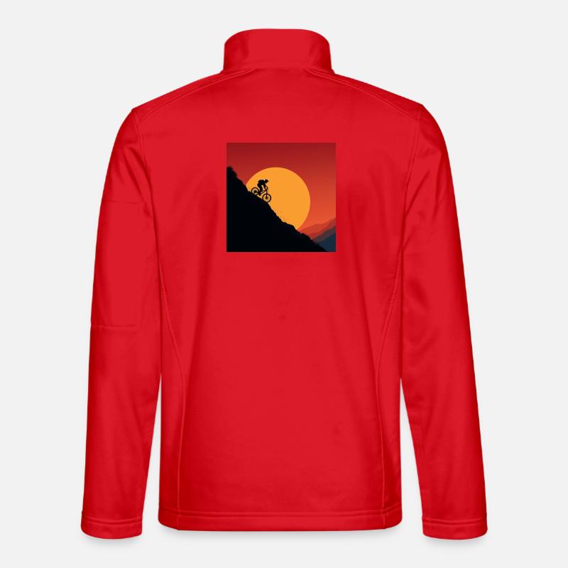 MTB Flow – Life on two wheels - Unisex Softshell Jacket - red