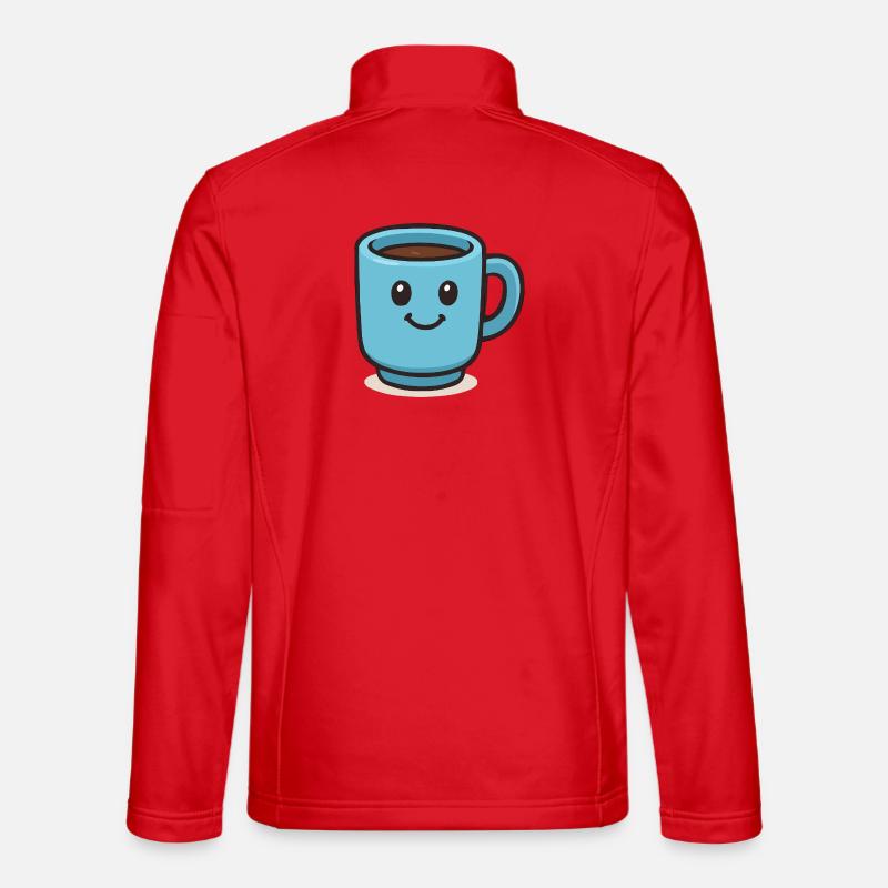 Fröhlicher Kaffeebecher Unisex Softshelljacke