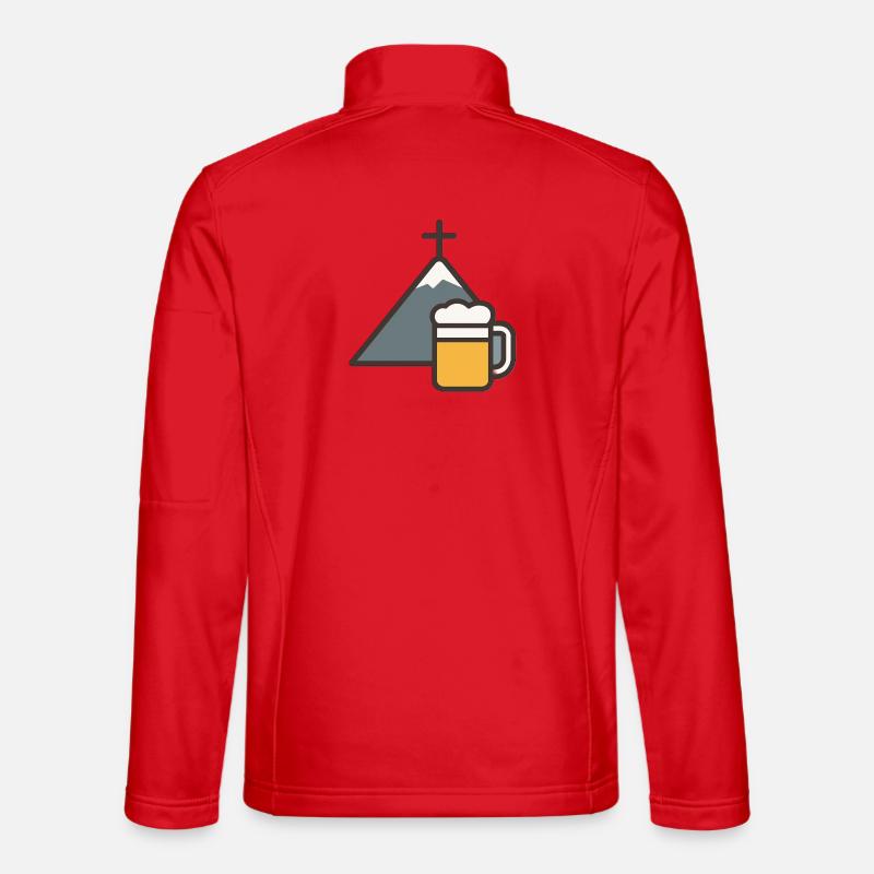 Bergkreuz Biergipfel - Unisex Softshelljacke - Rot