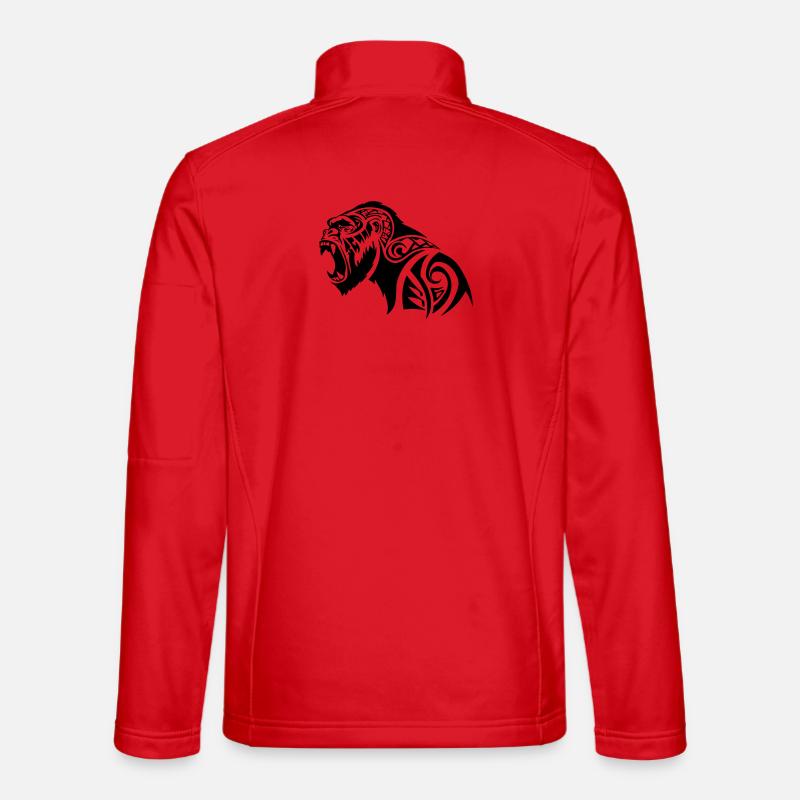 Gorilla Tribal Silberrücken - Unisex Softshelljacke - Rot