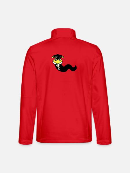 Raupe Schulabschluss Abitur bestanden College Wurm - Unisex Softshelljacke - Rot - Hinten