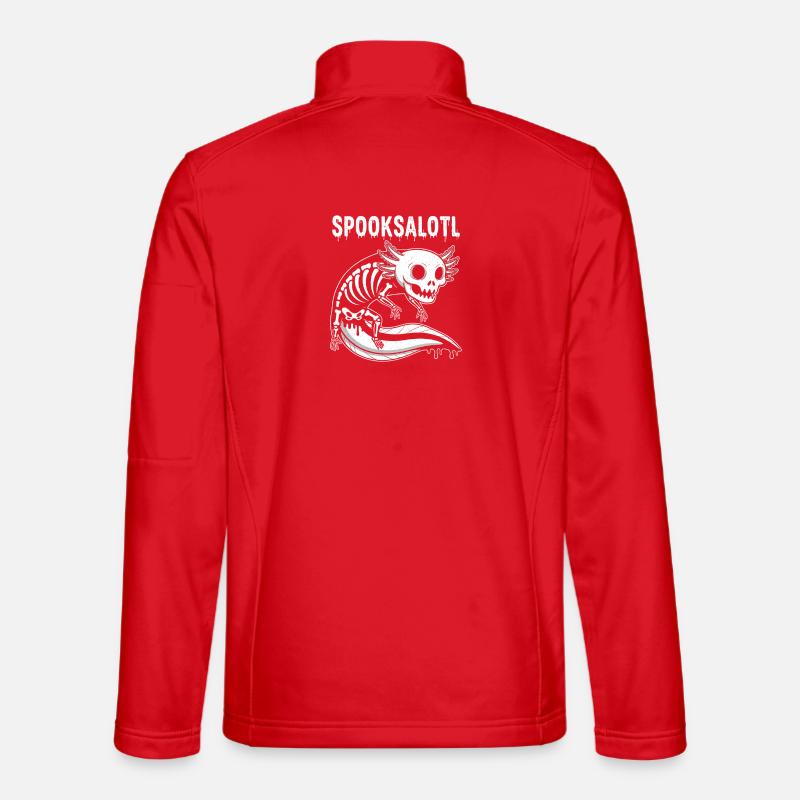 Spukschädel auf Skeletteide - Unisex Softshelljacke - Rot