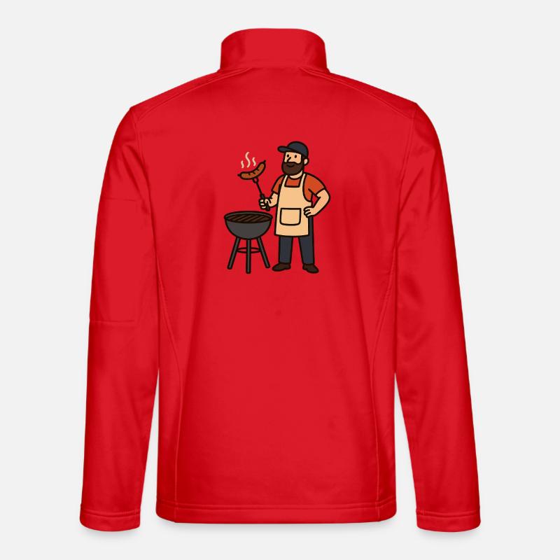 Gemütlicher Grillabend mit BamBam - Unisex Softshelljacke - Rot