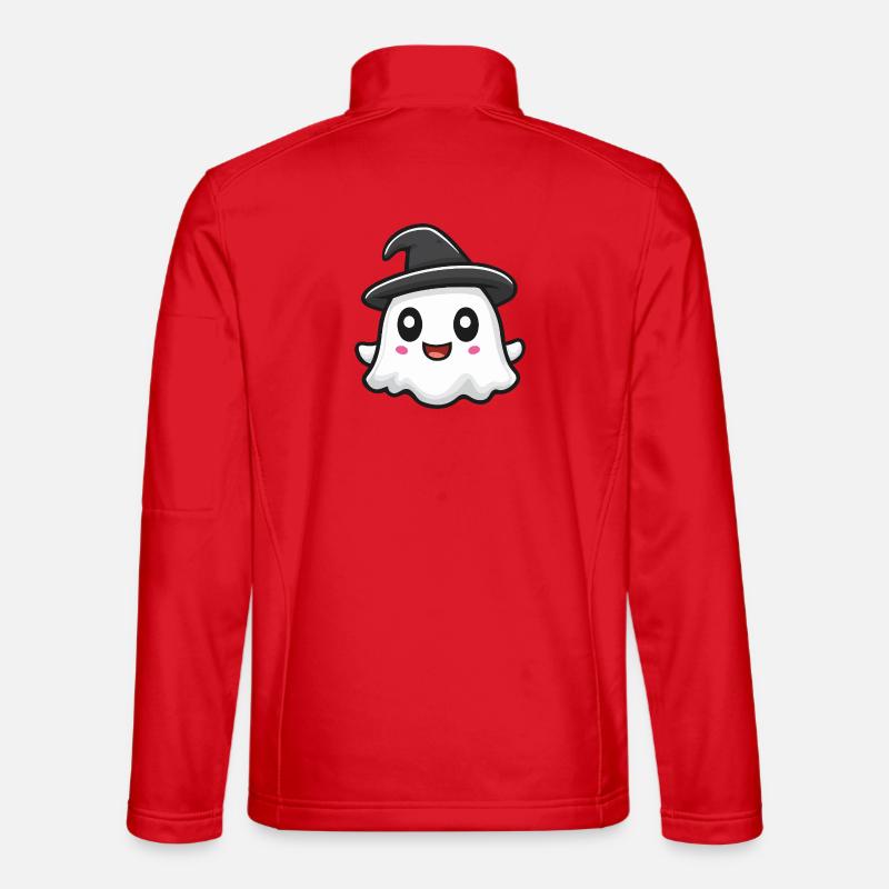 Ghost Cute - Unisex Softshell Jacket - red