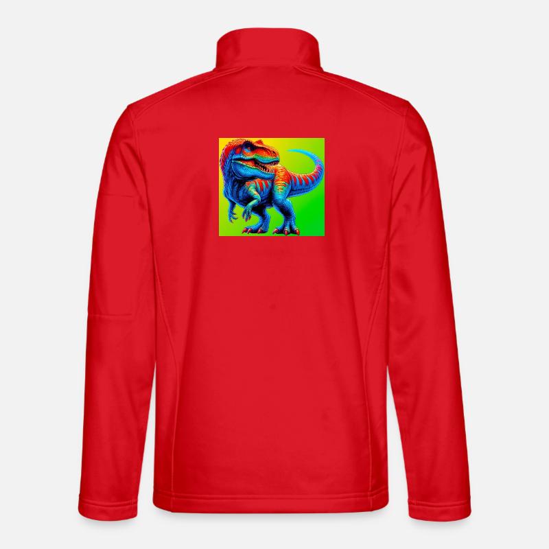 Dinosaurier - Unisex Softshelljacke - Rot