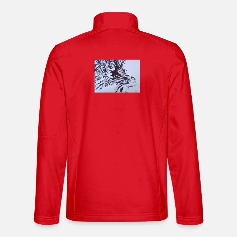 Distorted images - Unisex Softshell Jacket - red
