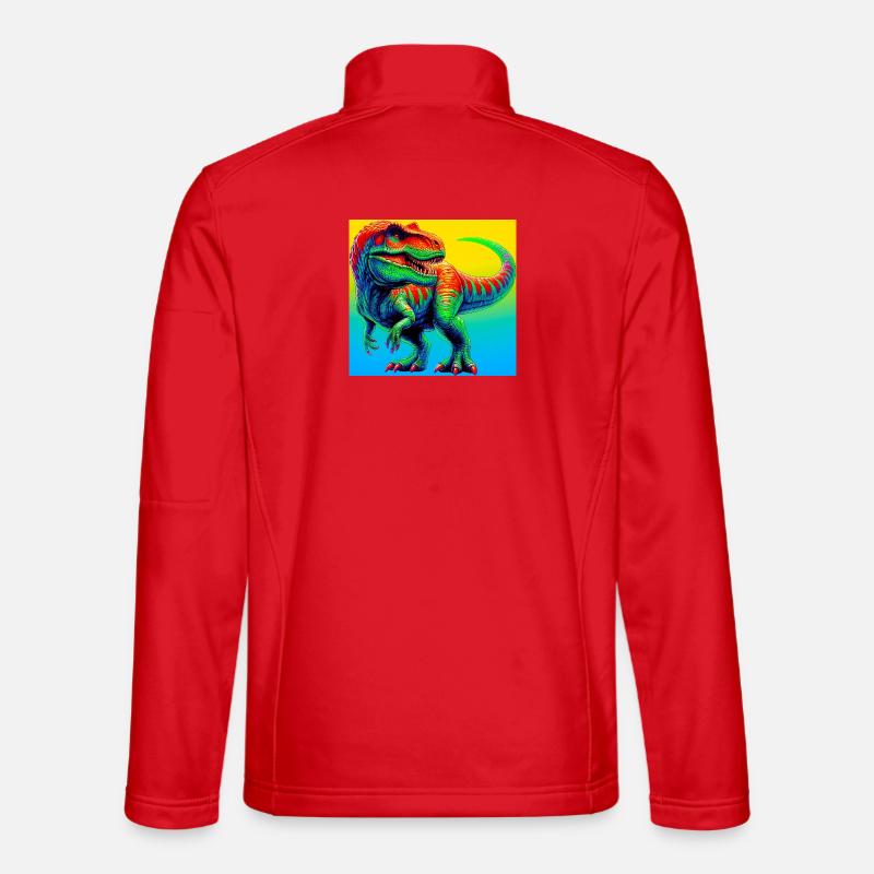 Dinosaurier - Unisex Softshelljacke - Rot