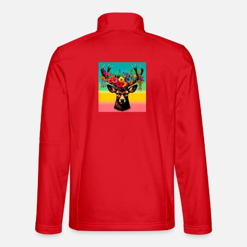 Deer - Unisex Softshell Jacket - red