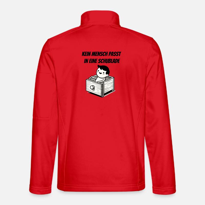 No one fits in a drawer - Unisex Softshell Jacket - red