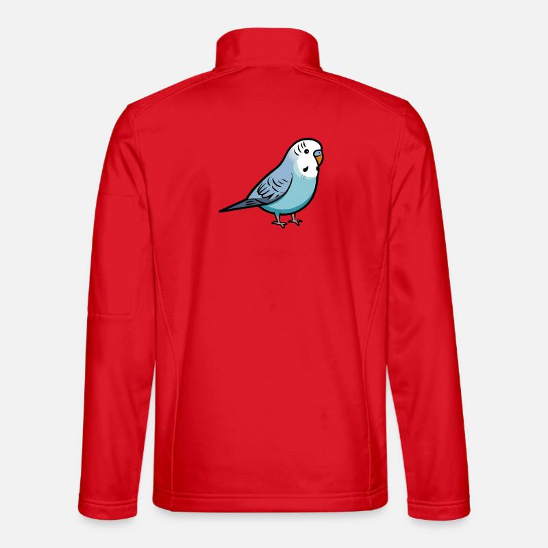 Blue Parakeet Bird Lover Unisex Softshell Jacket