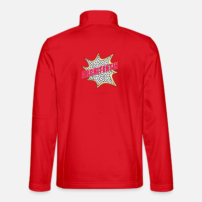 ARCHITECTE DE GESTION DE CONSTRUCTION POP-ART - Veste en tissu softshell Unisexe - rouge
