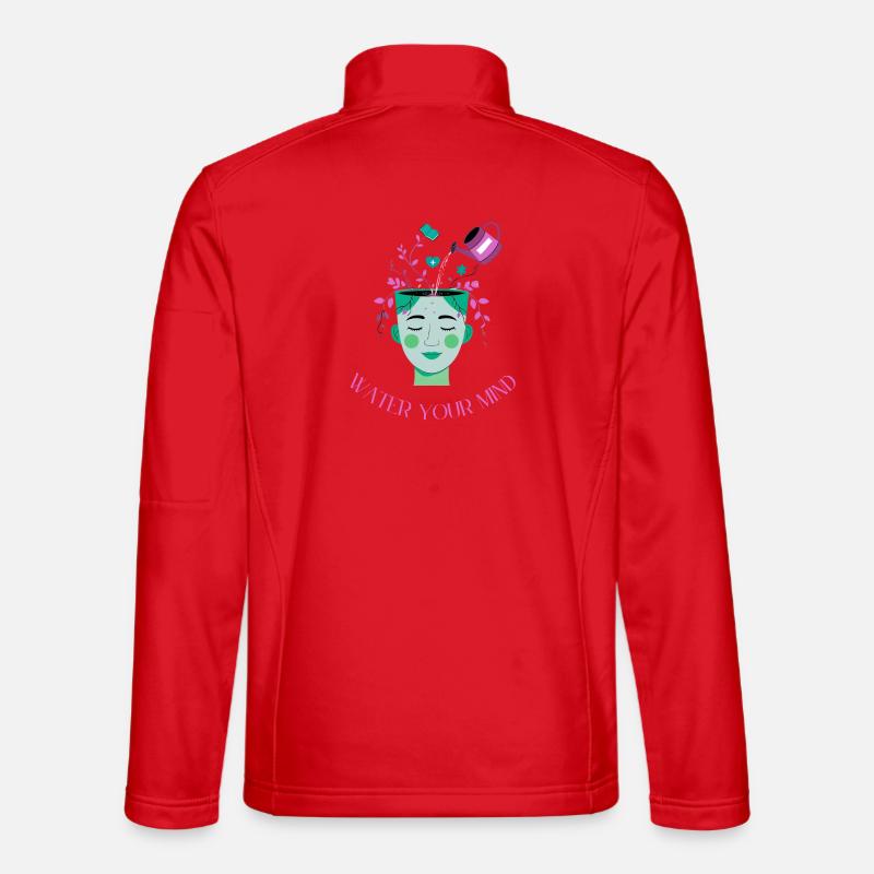 Refreshing thought power motif - Unisex Softshell Jacket - red
