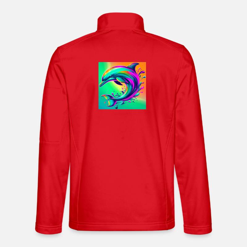 dolphin - Unisex Softshell Jacket - red