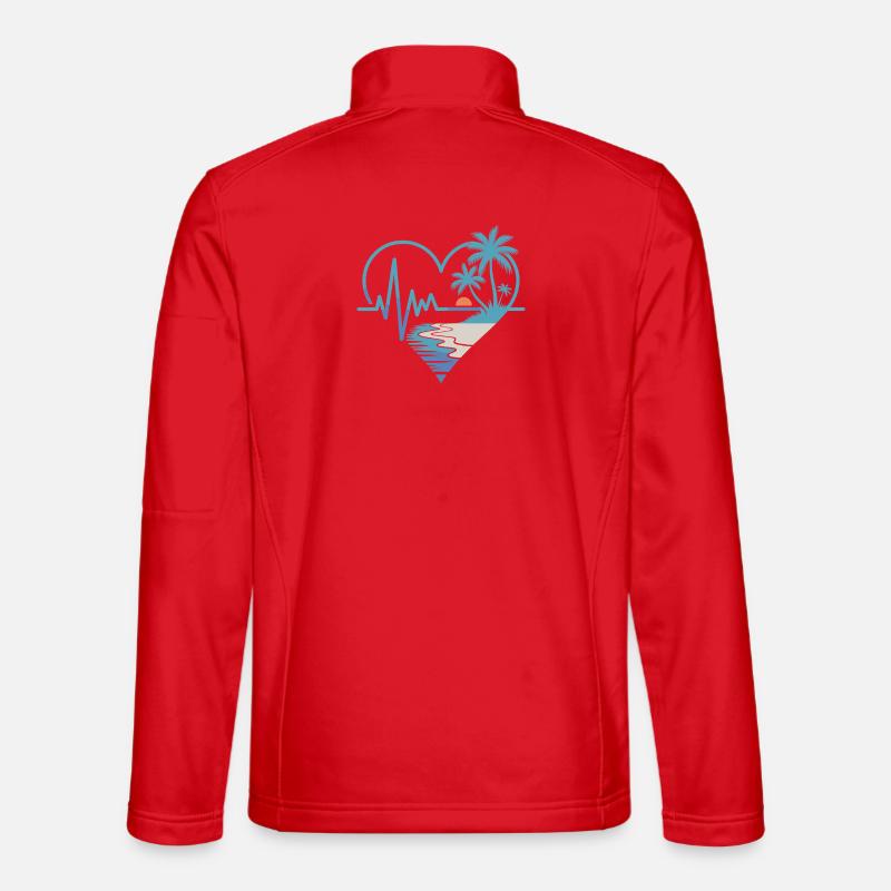 Sunset in the palm trees - Unisex Softshell Jacket - red