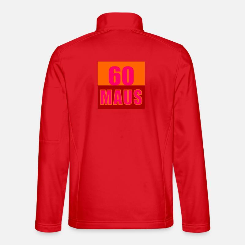 Sixty-year-old mouse 60th birthday - Unisex Softshell Jacket - red