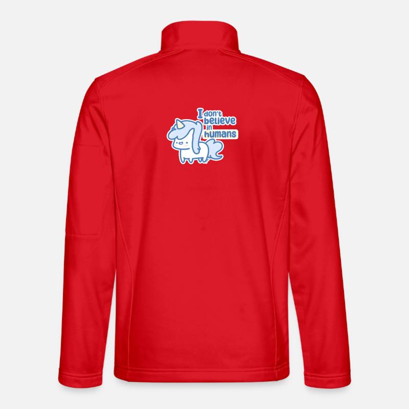 Skurriles Einhorn - Unisex Softshelljacke - Rot