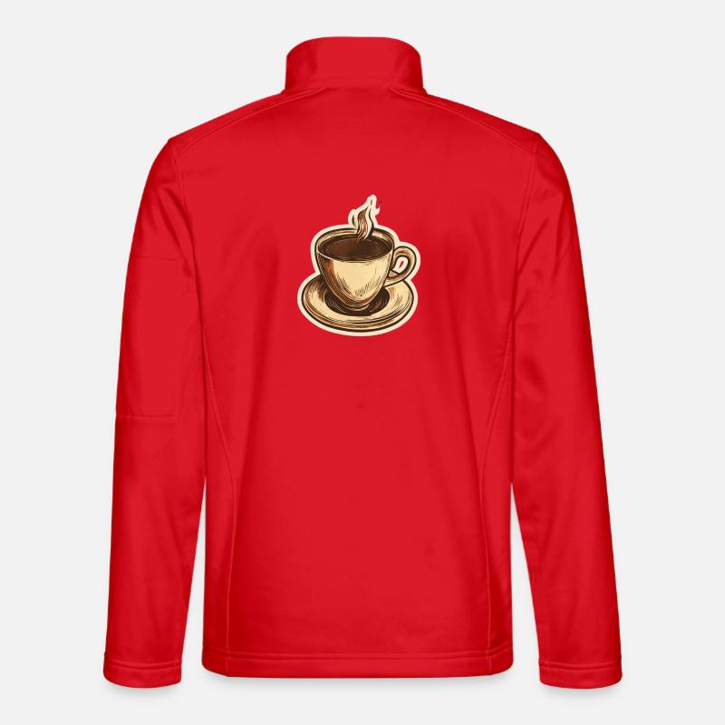 Kaffee - Unisex Softshelljacke - Rot