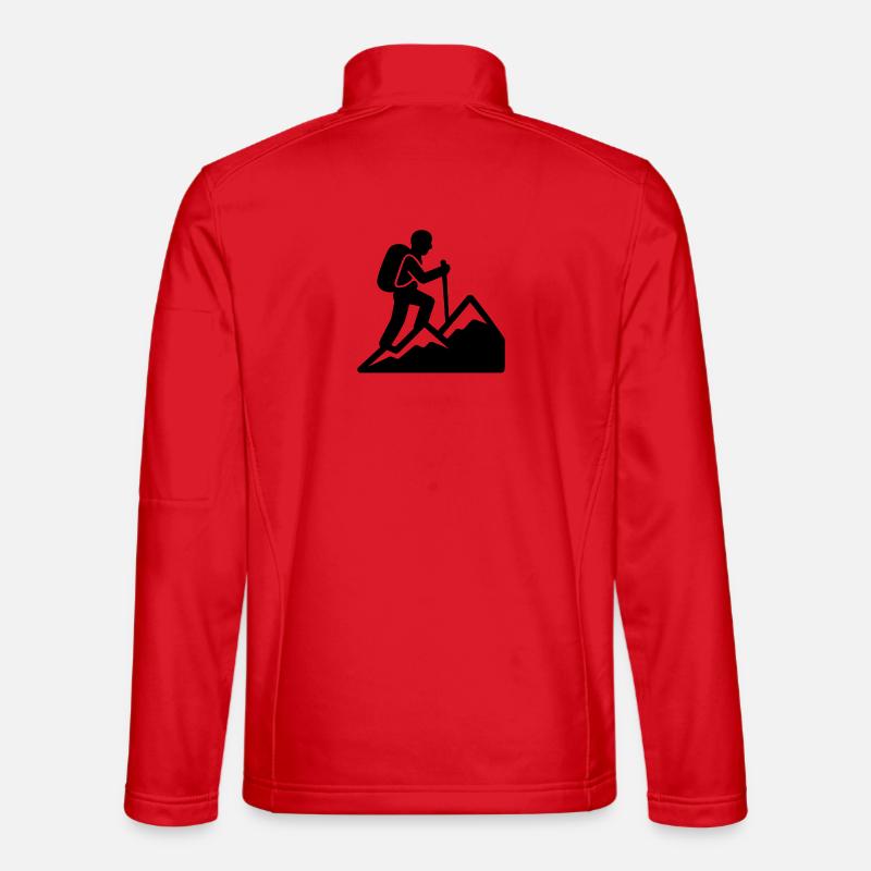 Geometric Mandala Pattern on Clothing - Unisex Softshell Jacket - red