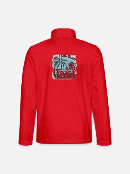 Nur ein entspannter Typ, der tropische Strände liebt - Unisex Softshelljacke - Rot