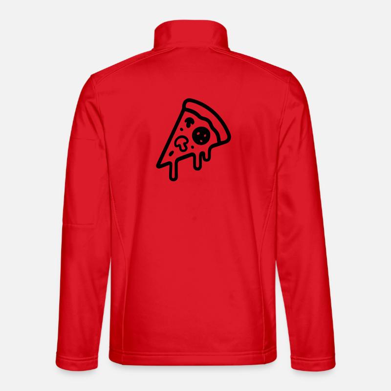 Icône de tranche de pizza Veste en tissu softshell Unisexe