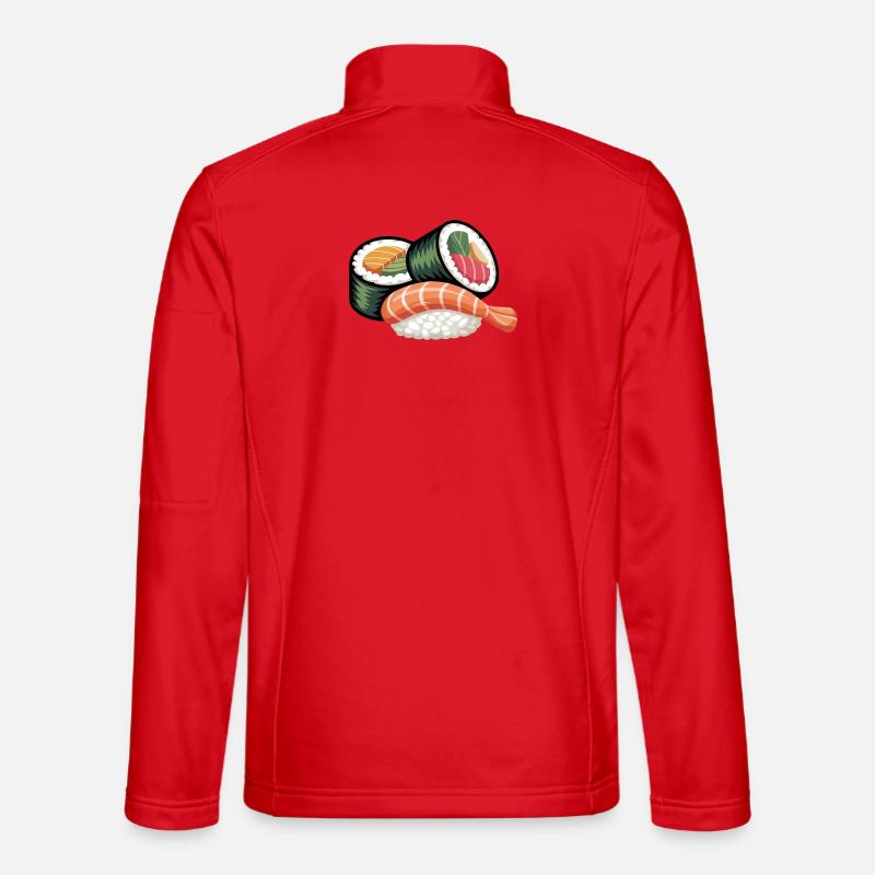 Simple Sushi Roll - Unisex Softshell Jacket - red