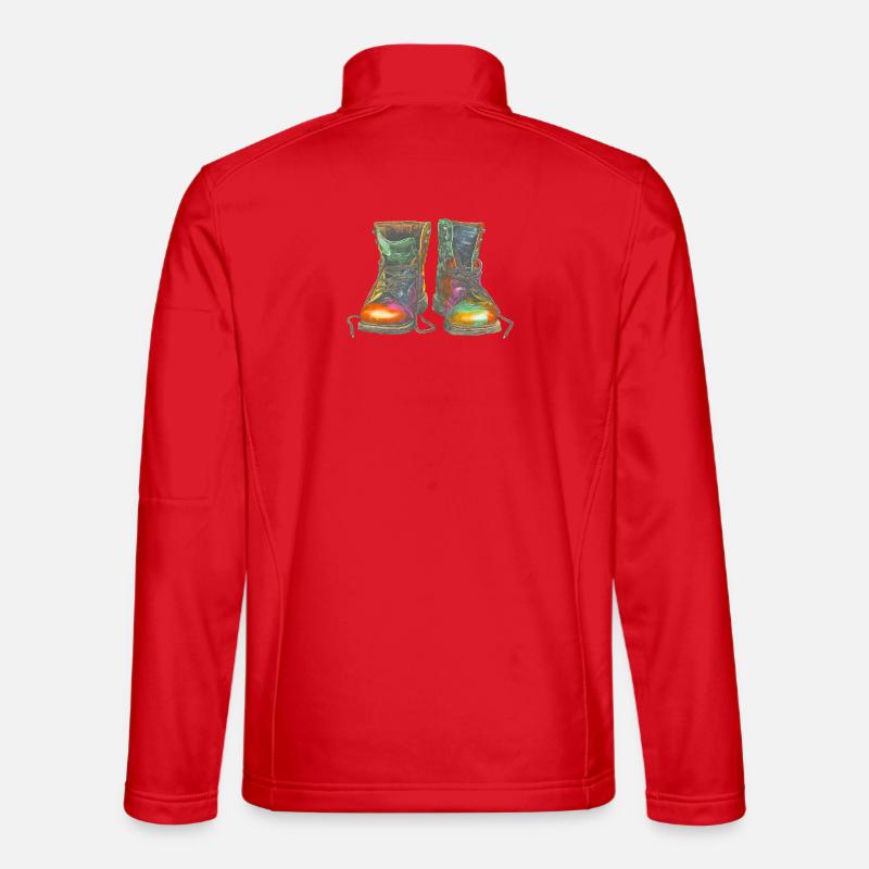 Illustration de bottes graffiti colorées Veste en tissu softshell Unisexe