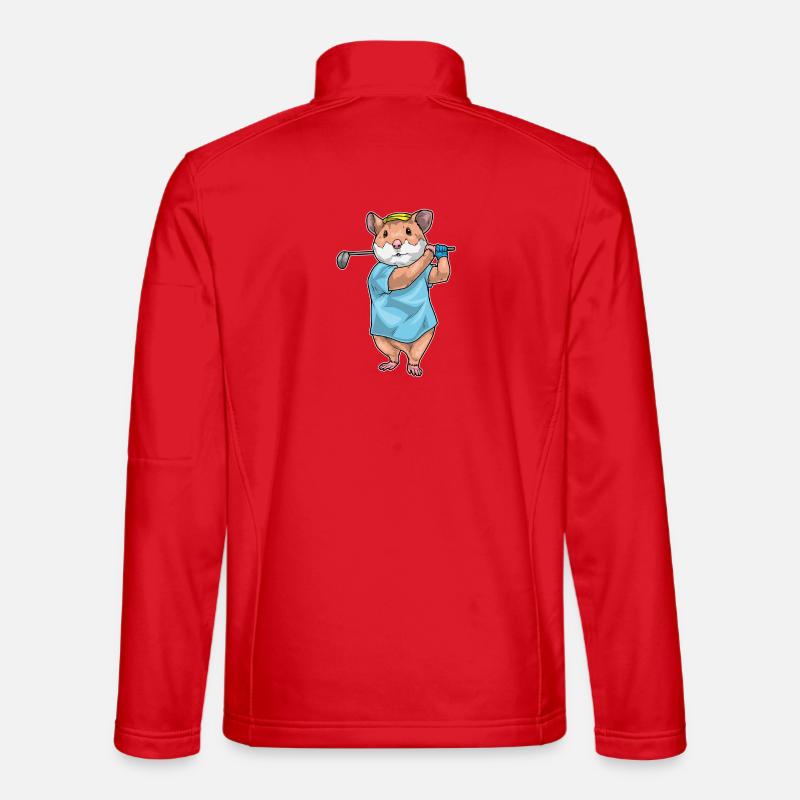 Hamster Golf Golfschläger - Unisex Softshelljacke - Rot