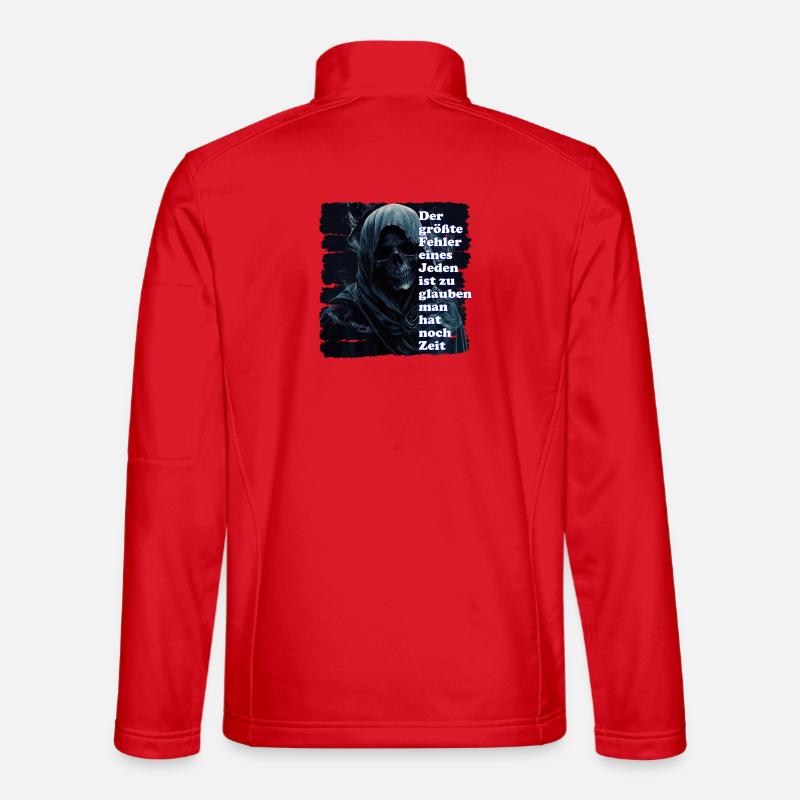 Mystical skull with quote - Unisex Softshell Jacket - red