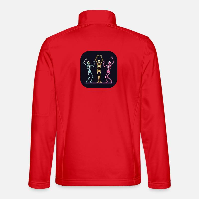 Halloween Skeleton Dancer Dancing - Unisex Softshell Jacket - red