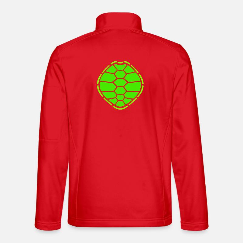 Turtle shell pattern turtle icon cool - Unisex Softshell Jacket - red