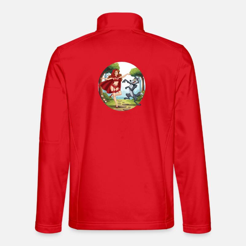 Roodkapje_danst_met_wolf - Unisex Softshell Jacket - red