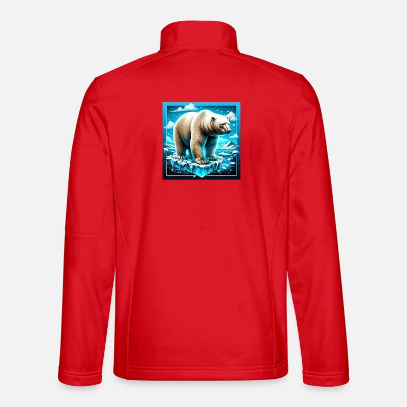 ours blanc Veste en tissu softshell Unisexe