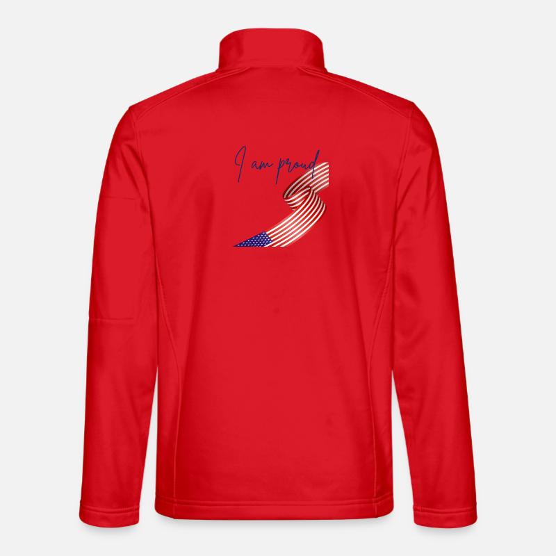 American Pride Wrap Flagge - Unisex Softshelljacke - Rot
