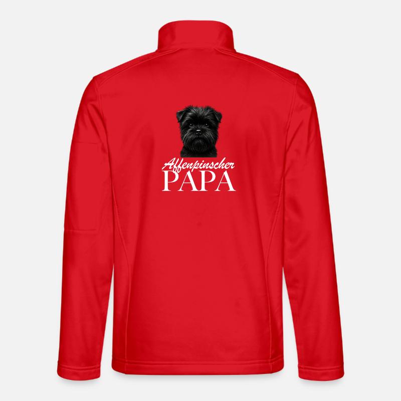 Hundefoto mit schnellem Schnauzer Blick - Unisex Softshelljacke - Rot
