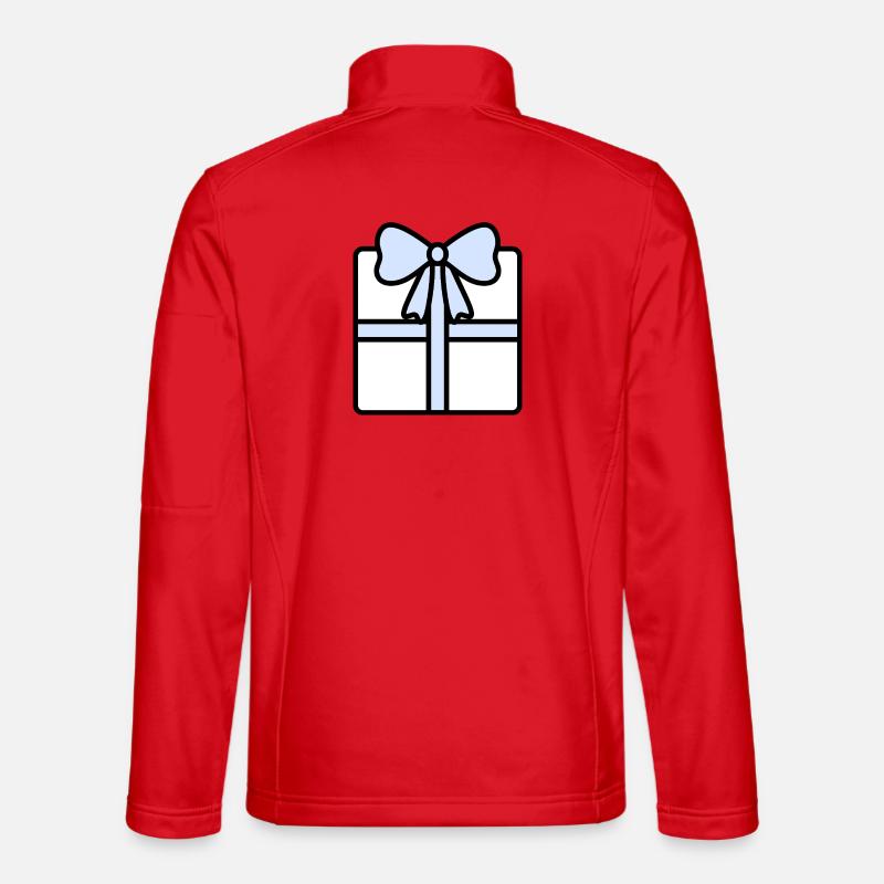 Elegant Gift Box with Ribbon - Unisex Softshell Jacket - red