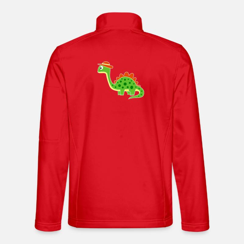 Niedlicher Dino mit Hut - Unisex Softshelljacke - Rot
