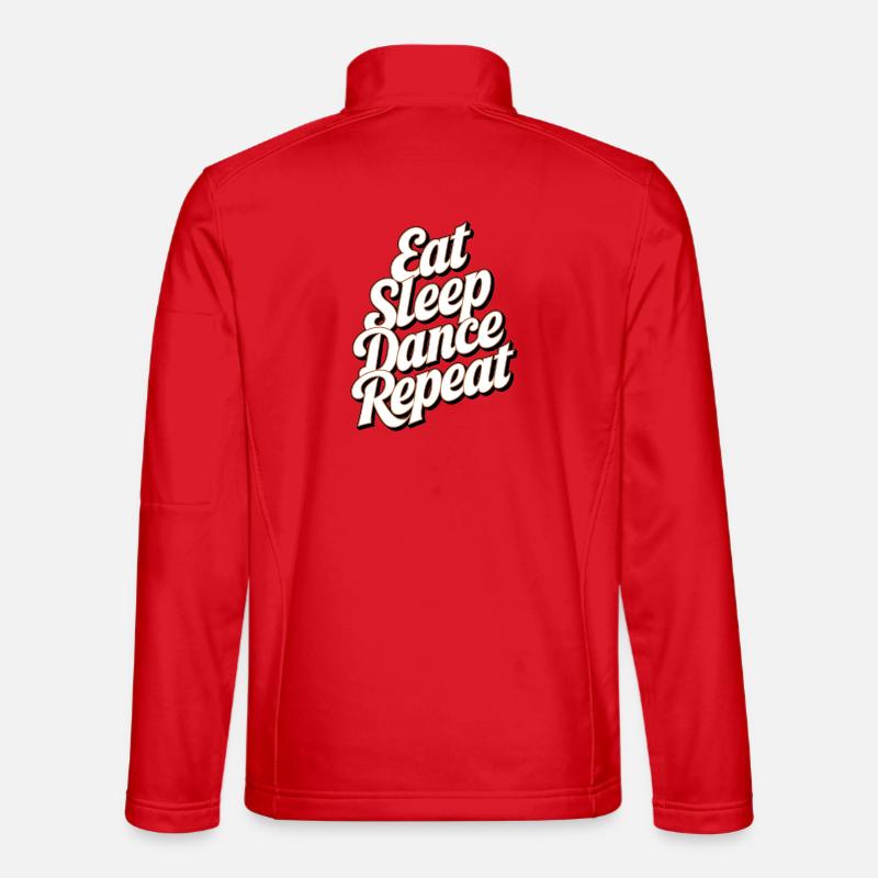 Texte de répétition de SleepDance de motivation Veste en tissu softshell Unisexe