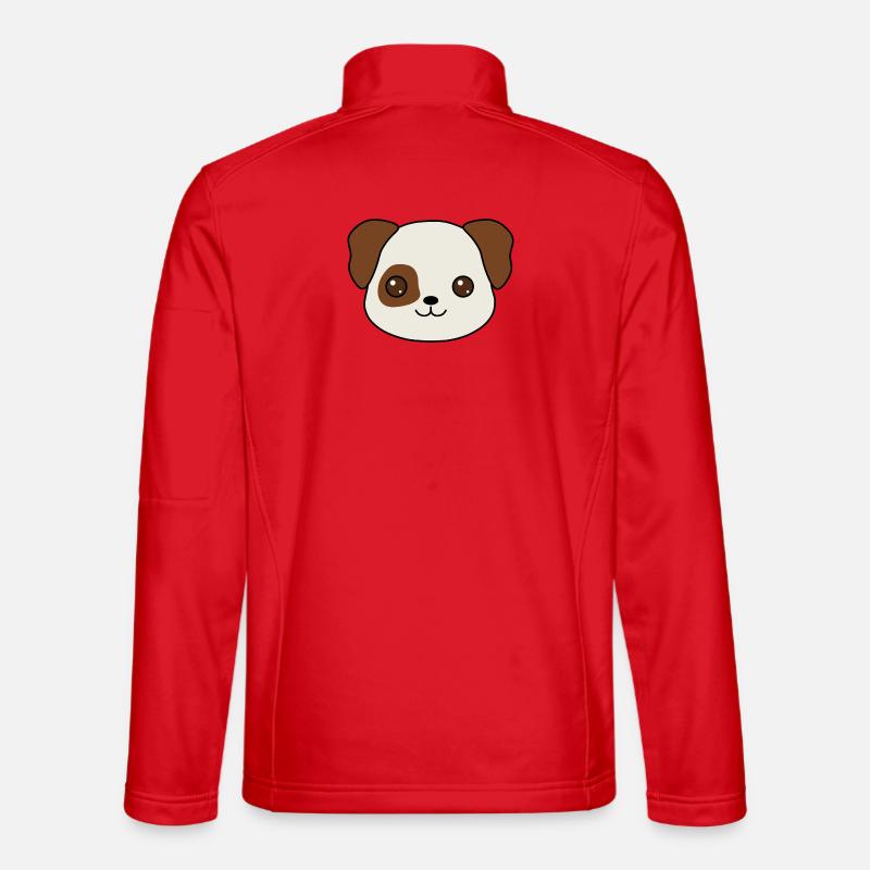 conception de dessin animé de chiot charmant Veste en tissu softshell Unisexe