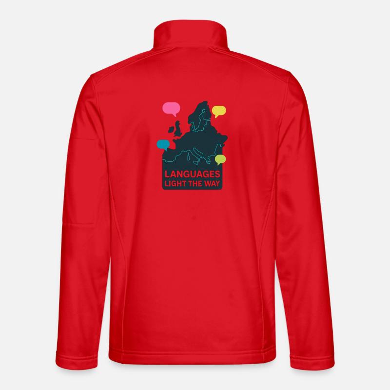 Languages light the way Sprachen Europa Unisex Softshelljacke
